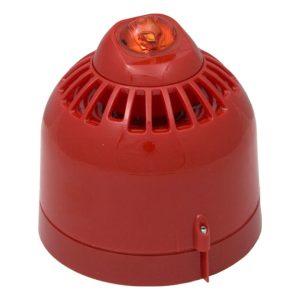 Siren VAD, ESF-5004, sığ tabanlı, kırmızı flaş, duvara monte